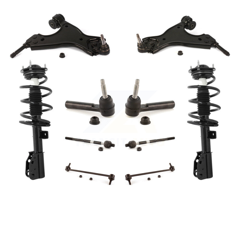 Arms Complete Shock Tie Rods Link Sway Bar Front Kit (10Pc) For Chevrolet Buick