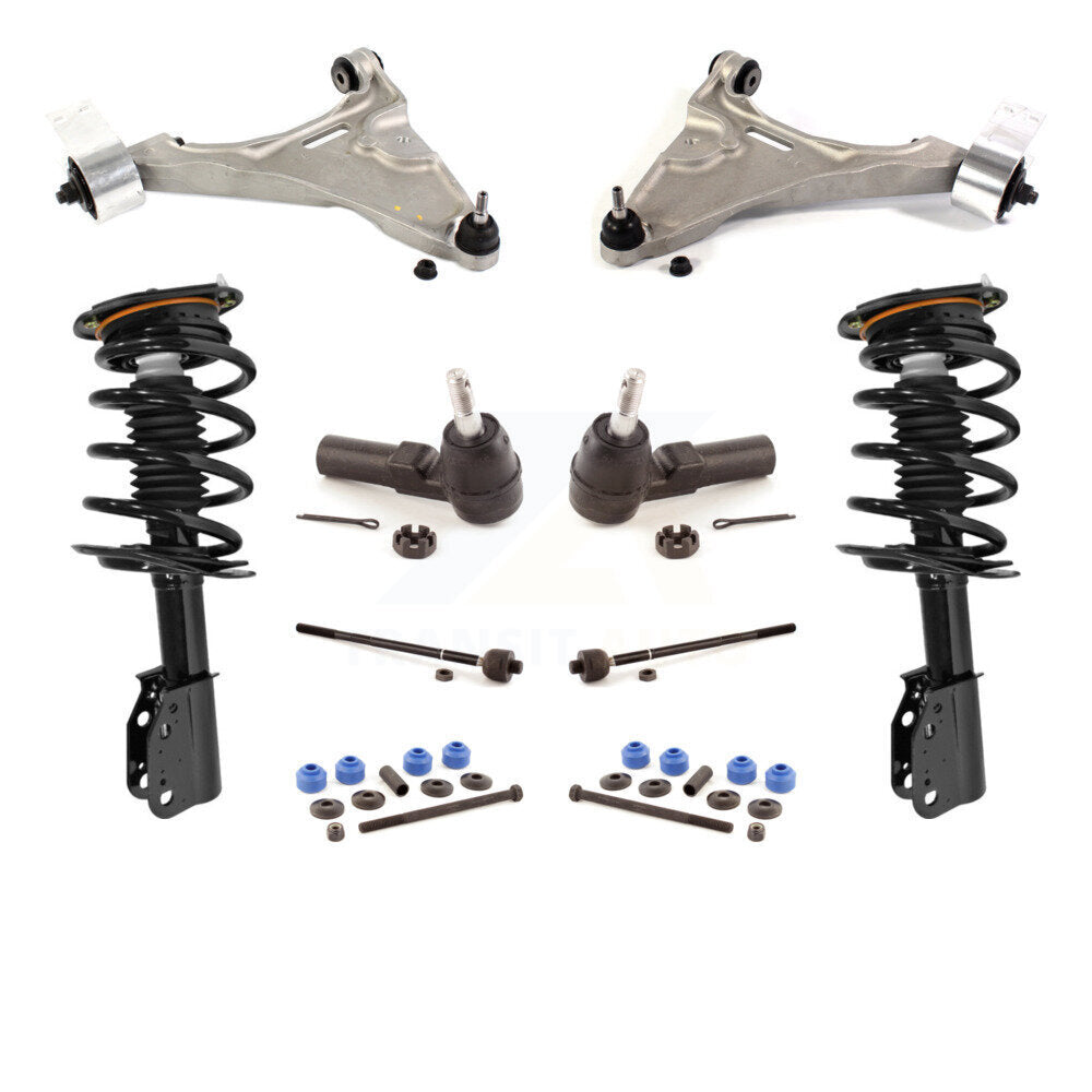 Arms & Complete Shock Tie Rods Link Sway Bar Front Kit (10Pc) For Buick Lucerne