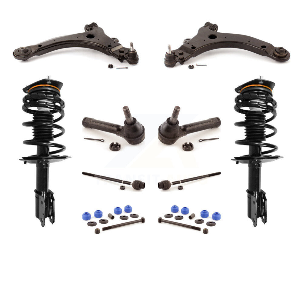 Arms & Complete Shock Tie Rods Link Sway Bar Front Kit (10Pc) For Pontiac Grand