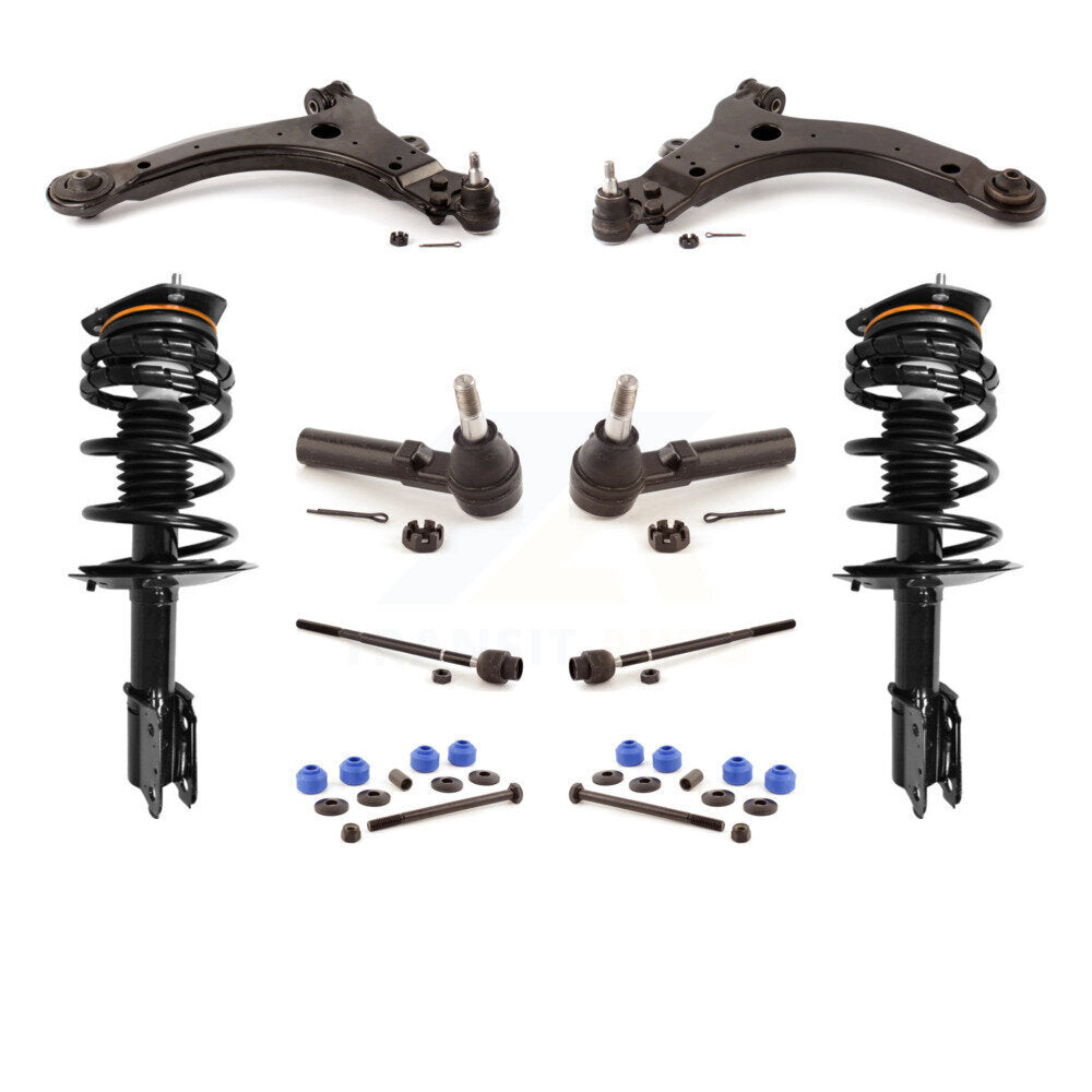 Arms & Complete Shock Tie Rods Link Sway Bar Front Kit (10Pc) For Buick LaCrosse
