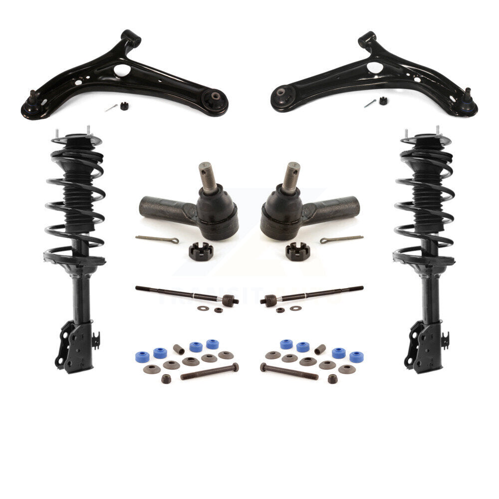 Arms And Complete Shock Tie Rods Link Sway Bar Front Kit (10Pc) For Toyota Echo