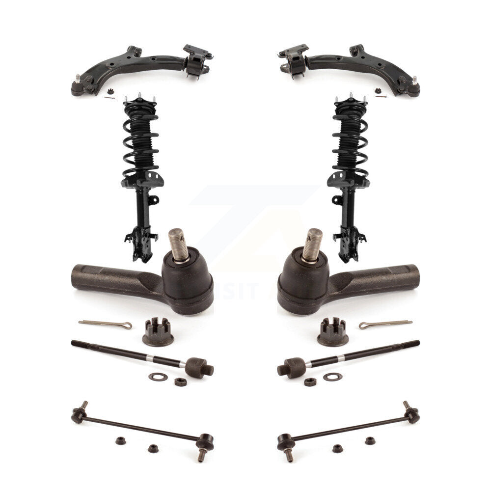 Arms And Complete Shock Tie Rods Link Sway Bar Front Kit (10Pc) For Honda CR-V