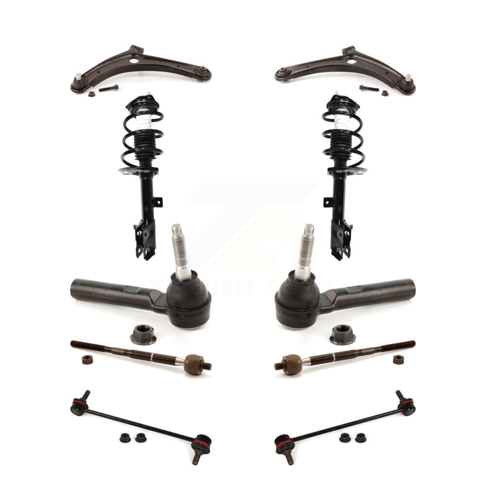 Arms And Complete Shock Tie Rods Link Sway Bar Front Kit (10Pc) For Jeep Patriot