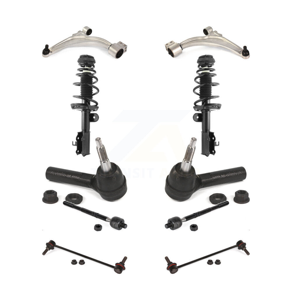 Arms & Complete Shock Tie Rods Link Sway Bar Front Kit (10Pc) For Chevrolet Volt
