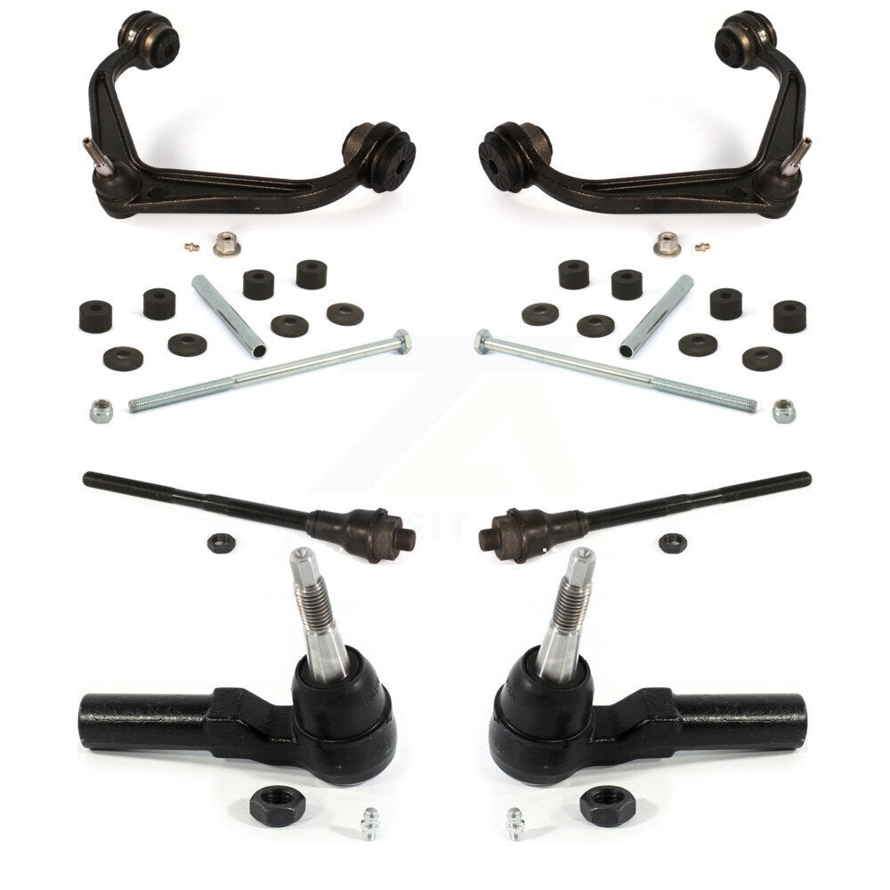 Arm & Ball Joint Tie Rod End Link Front Kit For GMC Chevrolet Silverado 2500 HD