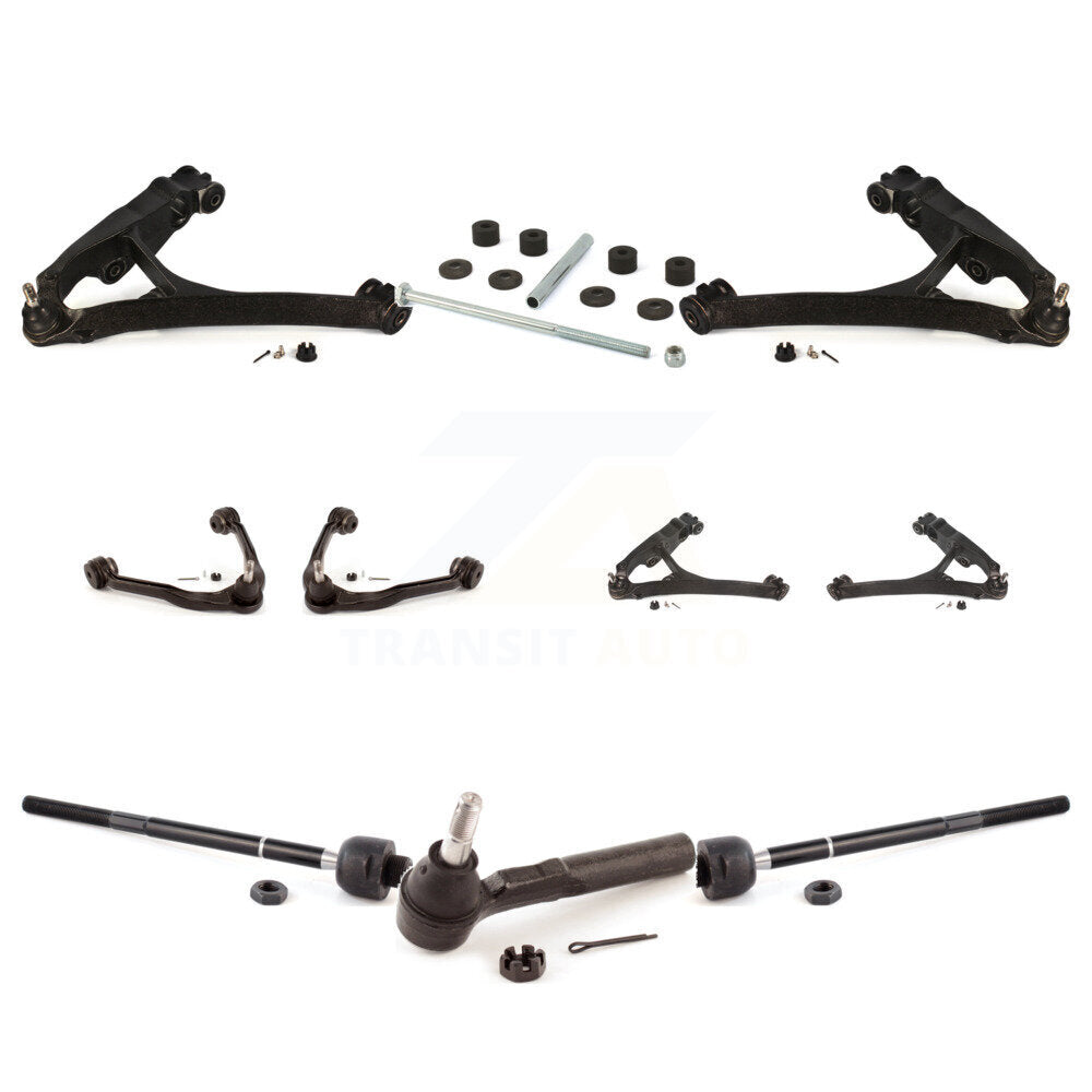 Arms & Lower Ball Joints Tie Rods Link Sway Bar Front Kit (10Pc) For GMC Sierra