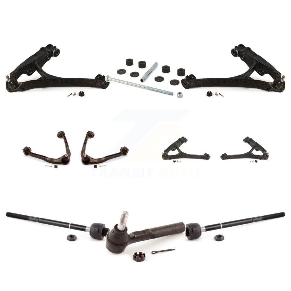 Arms & Lower Ball Joints Tie Rods Link Sway Bar Front Kit (10Pc) For GMC Sierra