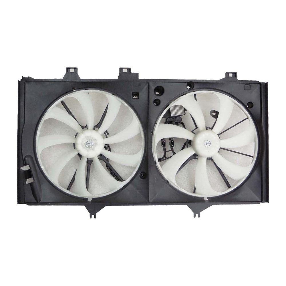 Radiator And Condenser Fan Assembly With Two Fans Side By Side With Module 2013-2018 Lexus Es350
