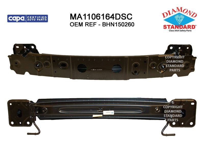 Rear Bumper Impact Bar 2014-2018 Mazda 3