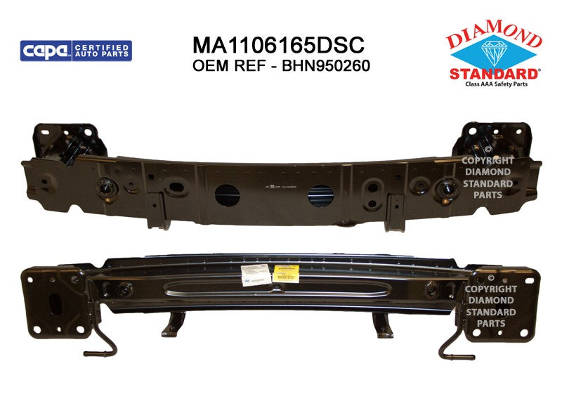 Rear Bumper Impact Bar 2014-2018 Mazda 3