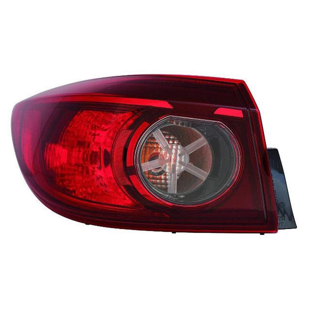 Rear Left Driver Side Outer Bulb Type Tail Light Assembly 2014-2015 Mazda 3