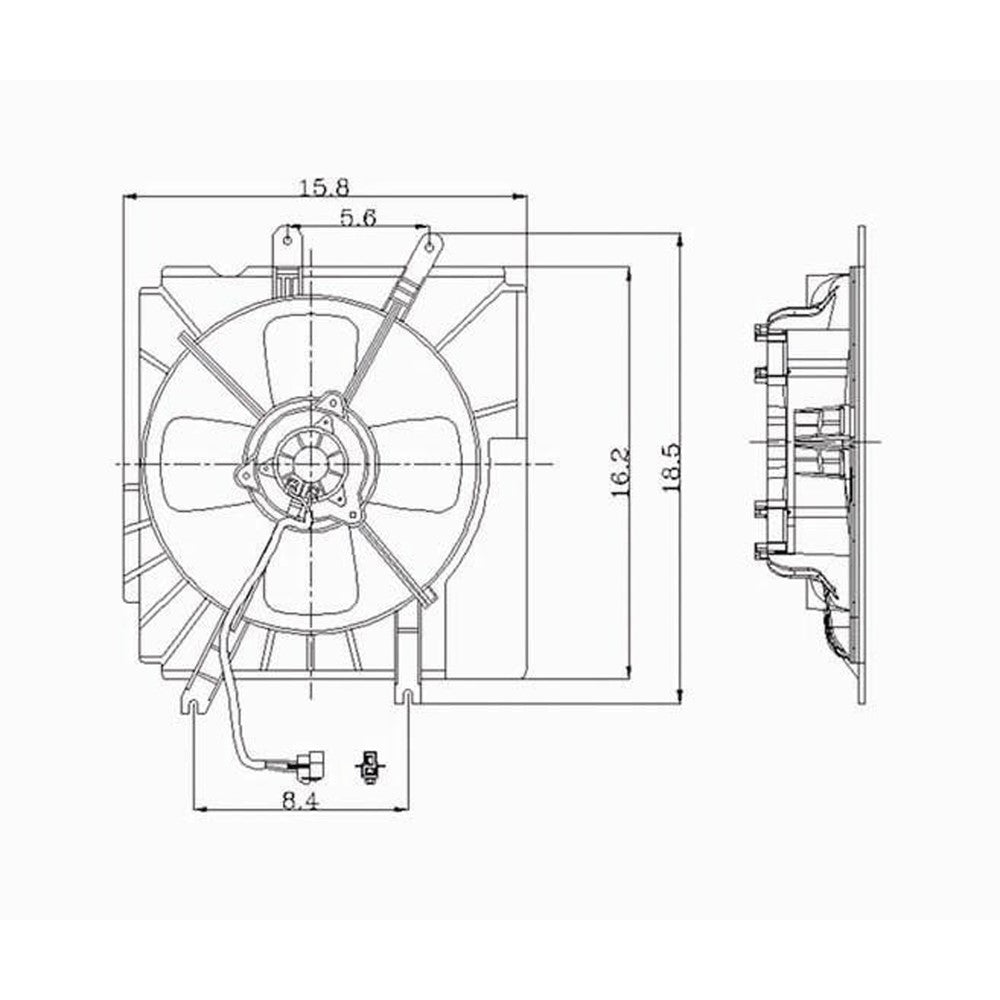 Radiator Fan Assembly 1990-1994 Mazda Protege