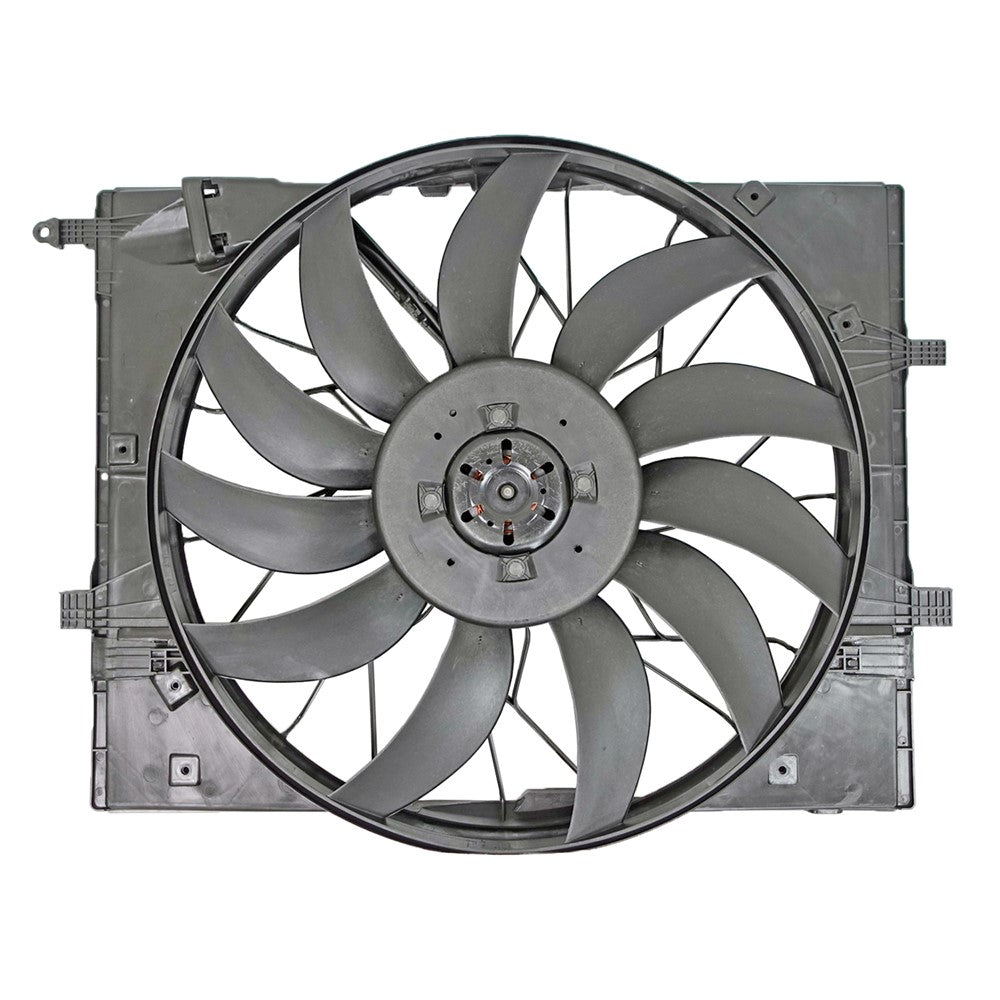 Radiator And Condenser Fan Assembly With One Big Fan 2007-2021 Mercedes-Benz S550, Amg Gt, Amg Gt S, C63 Amg, C63 Amg S