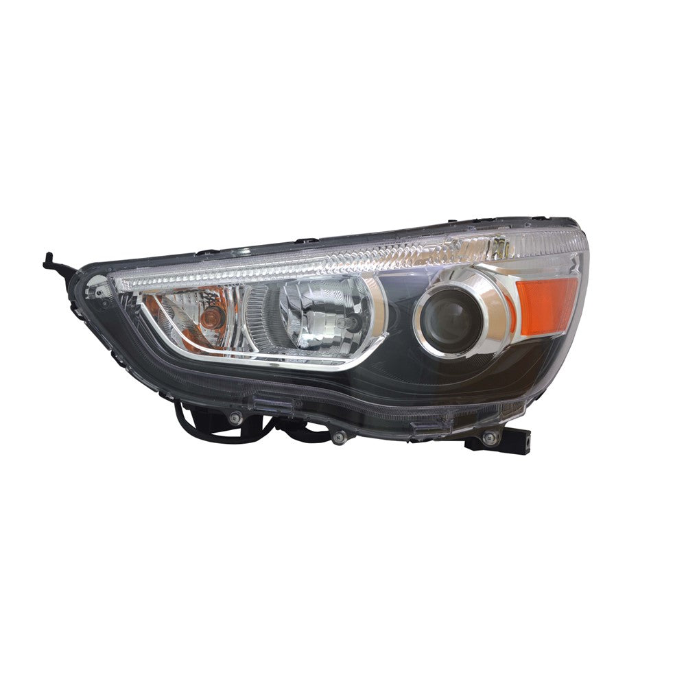 Front Left Driver Side Halogen Headlight Assembly 2011-2019 Mitsubishi Outlander Sport, Rvr