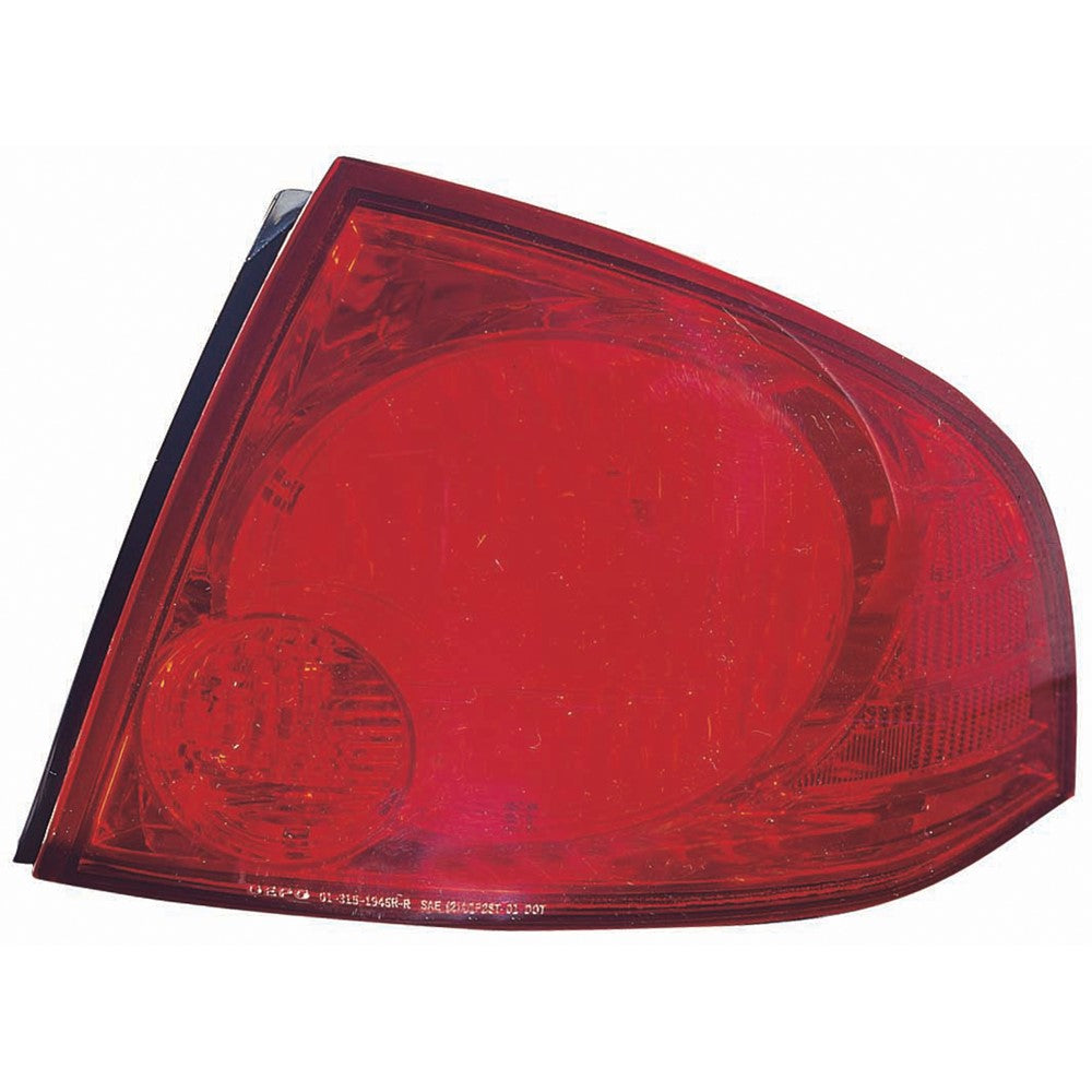 Rear Right Passenger Side Outer Tail Light Assembly 2004-2006 Nissan Sentra