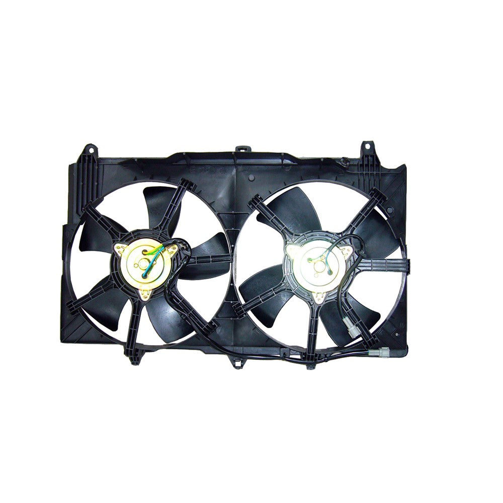 Radiator And Condenser Fan Assembly With Two Fans Side By Side 2003-2007 Infiniti G35 & Nissan 350z