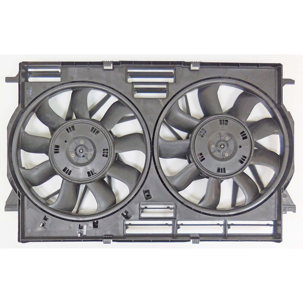 Radiator And Condenser Fan Assembly With Two Fans Side By Side 2019-2022 Porsche Cayenne