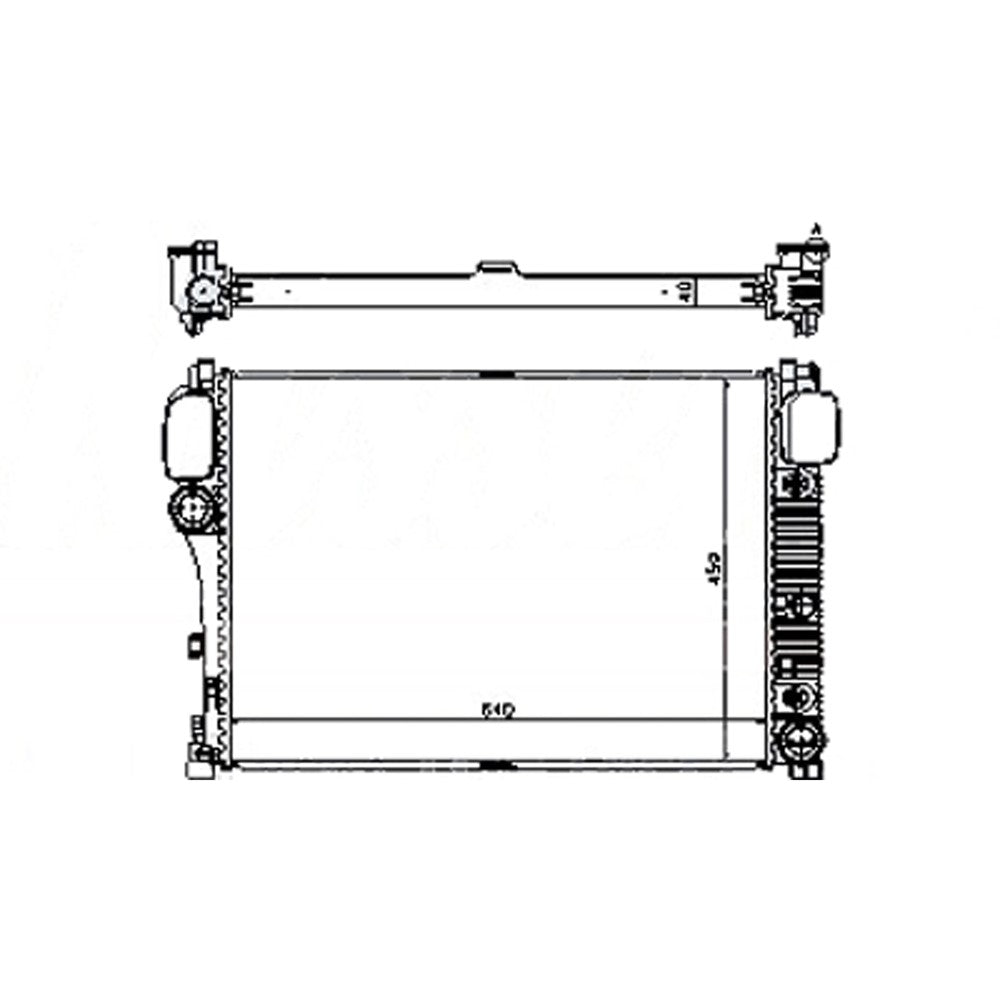 Radiator 2007-2021 Mercedes-Benz Cl550, Cl600, S550, S600, Cl63 Amg, Cl65 Amg, S63 Amg, S65 Amg, S400, E300, E43 Amg, Glc300, Glc43 Amg