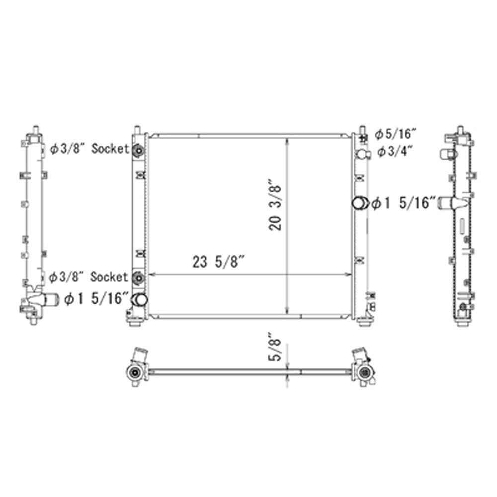 Radiator 2008-2012 Cadillac Cts