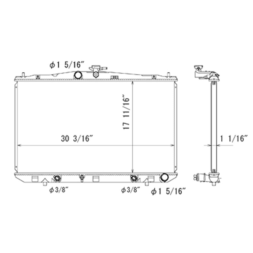 Radiator 2010-2015 Lexus Rx350