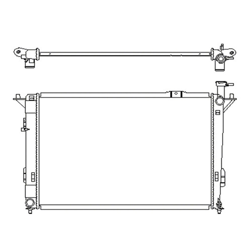 Radiator 2010-2013 Hyundai Santa Fe & Kia Sorento
