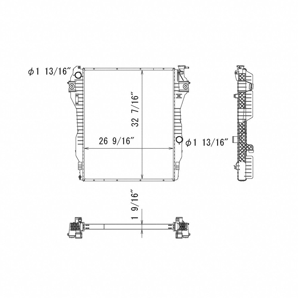 Radiator 2010-2012 Dodge Ram 2500 & Ram 2500, 3500, Pickup-Ram-4500, Pickup-Ram-5500