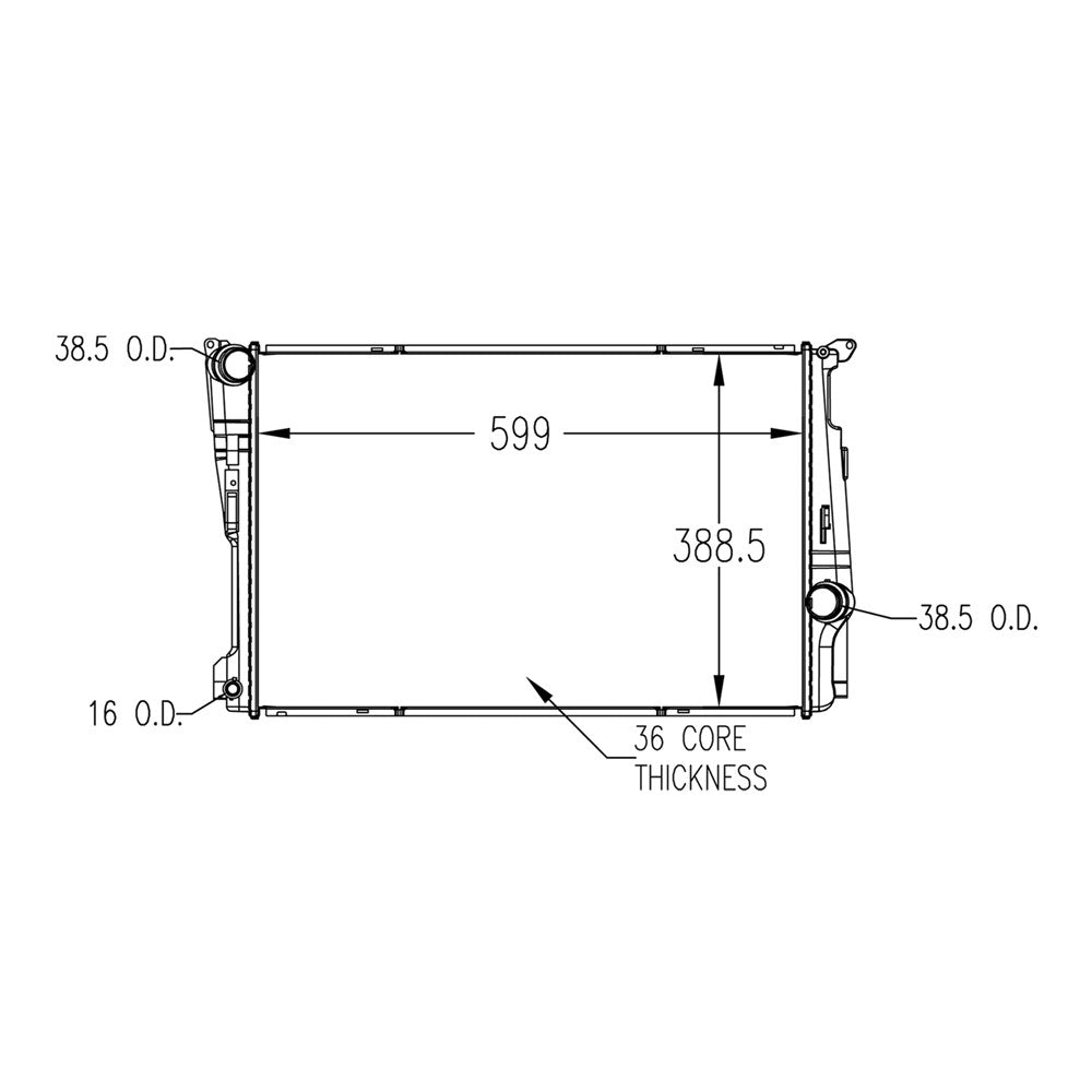 Factory Style Replacement Radiator for Bmw X3, Bmw X4