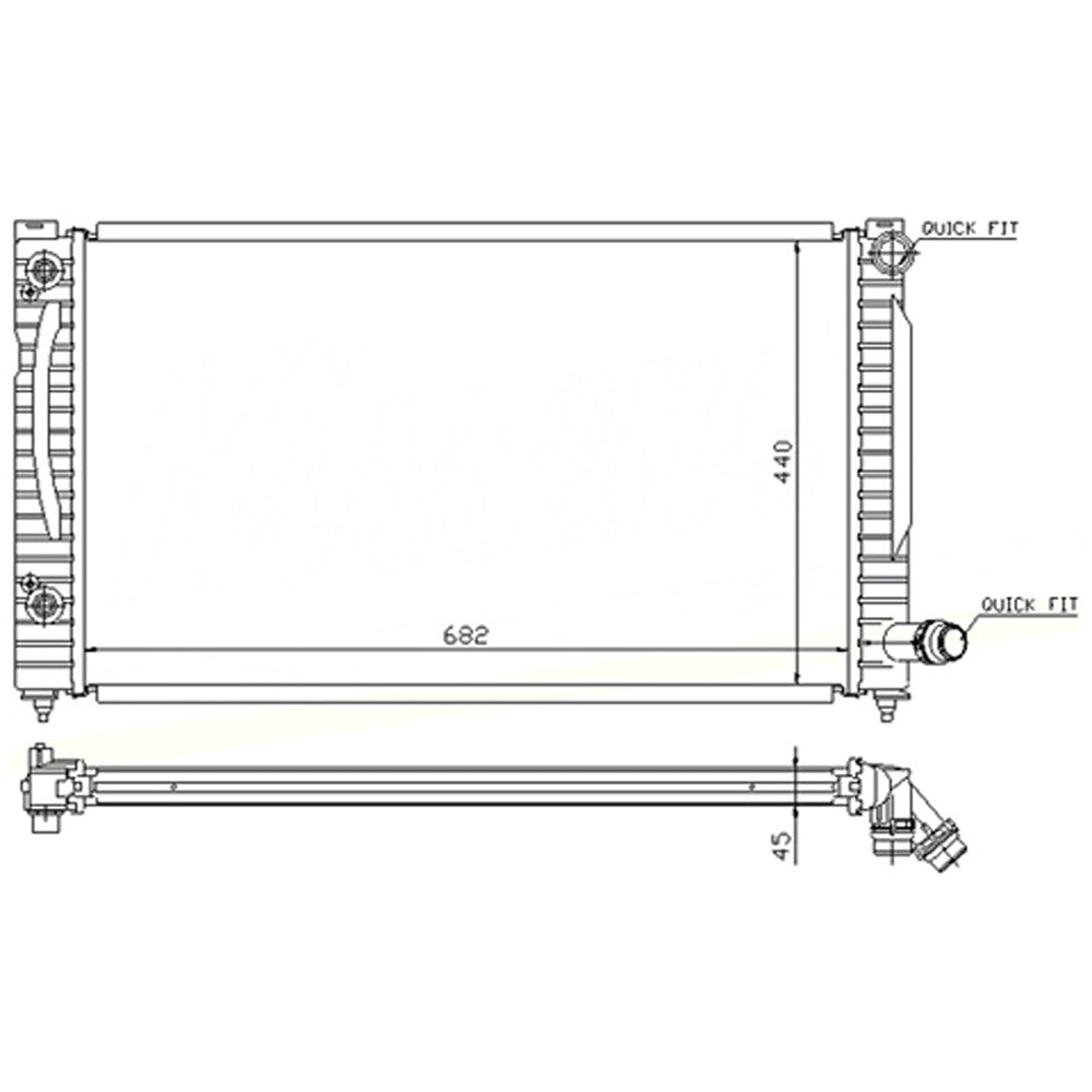 Radiator 2000-2004 Audi A6, S6, Rs6
