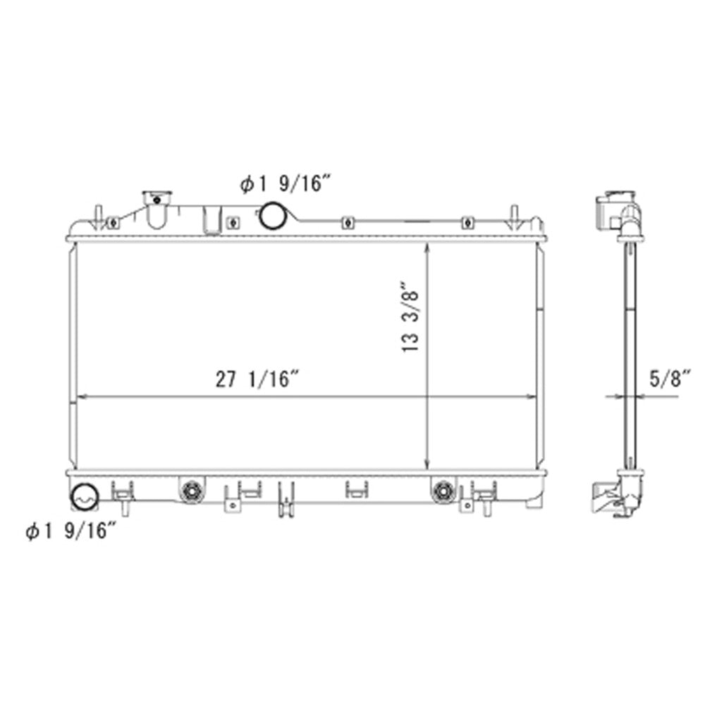 Radiator 2005-2014 Subaru Legacy, Outback, Impreza