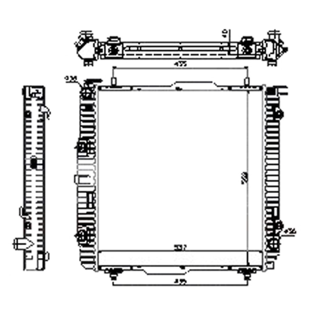 Radiator 5.0 5.5l V8 With Ac 2002-2011 Mercedes-Benz G500, G55 Amg, G550