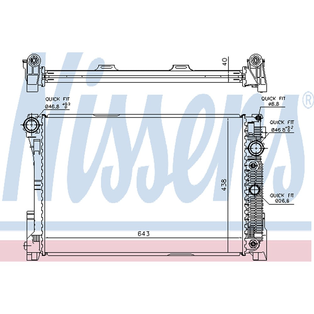 Rear Radiator 2008-2018 Bmw X6, X5