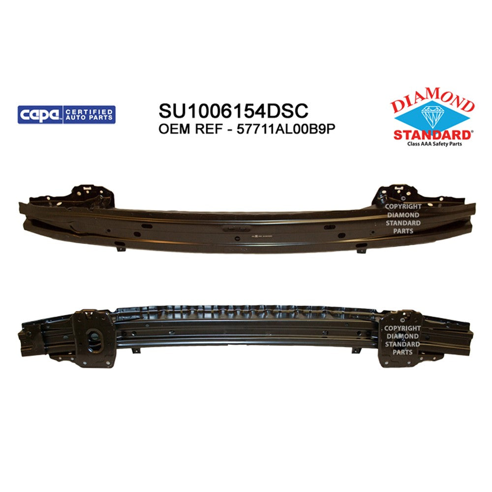 Front Bumper Impact Bar 2015-2017 Subaru Legacy