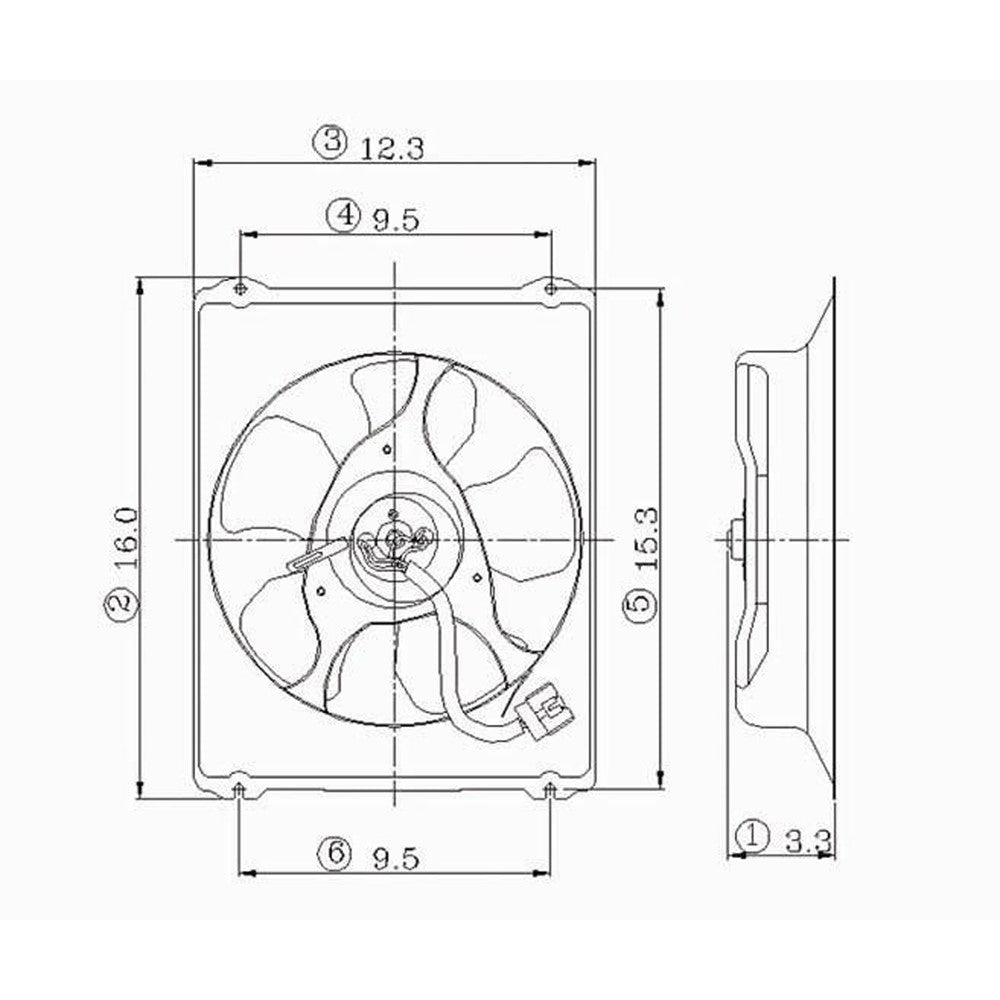 A C Condenser Fan Assembly 1995-1999 Subaru Legacy