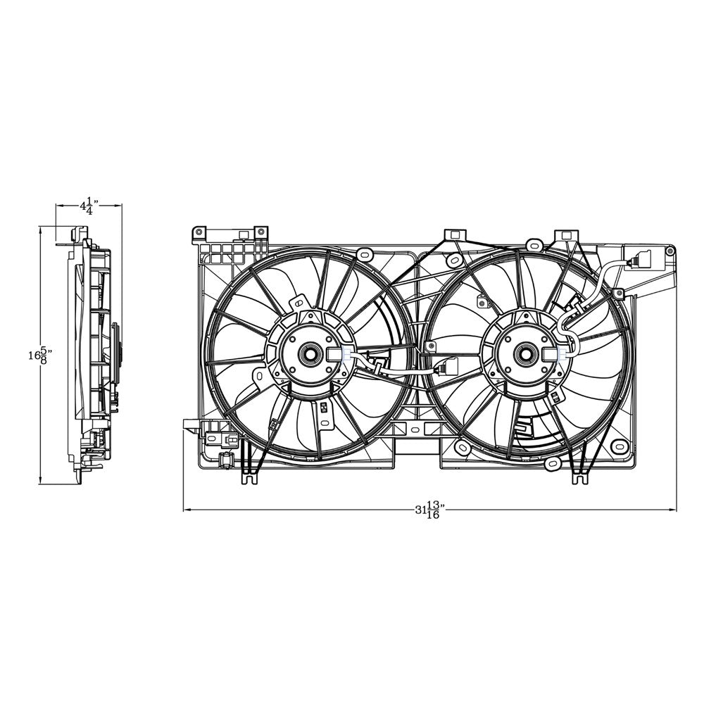 Engine Cooling Fan Assembly 2015-2019 Subaru Legacy, Outback
