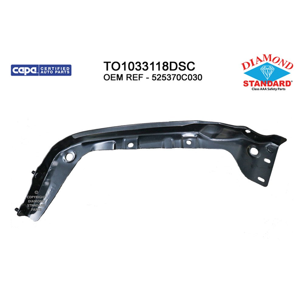 Front Right Front Passenger Side Outer Bumper Cover Support 2014-2021 Toyota Tundra