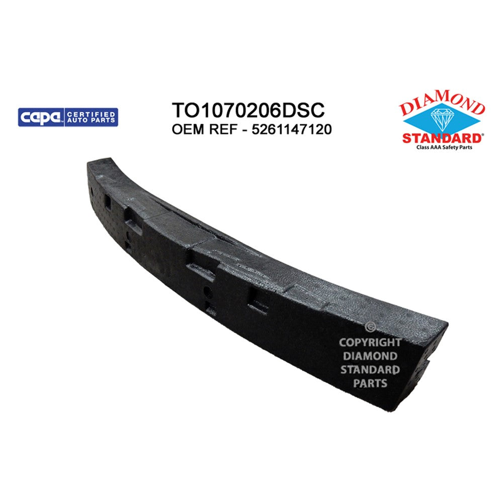 Front Upper Bumper Impact Absorber 2016-2018 Toyota Prius