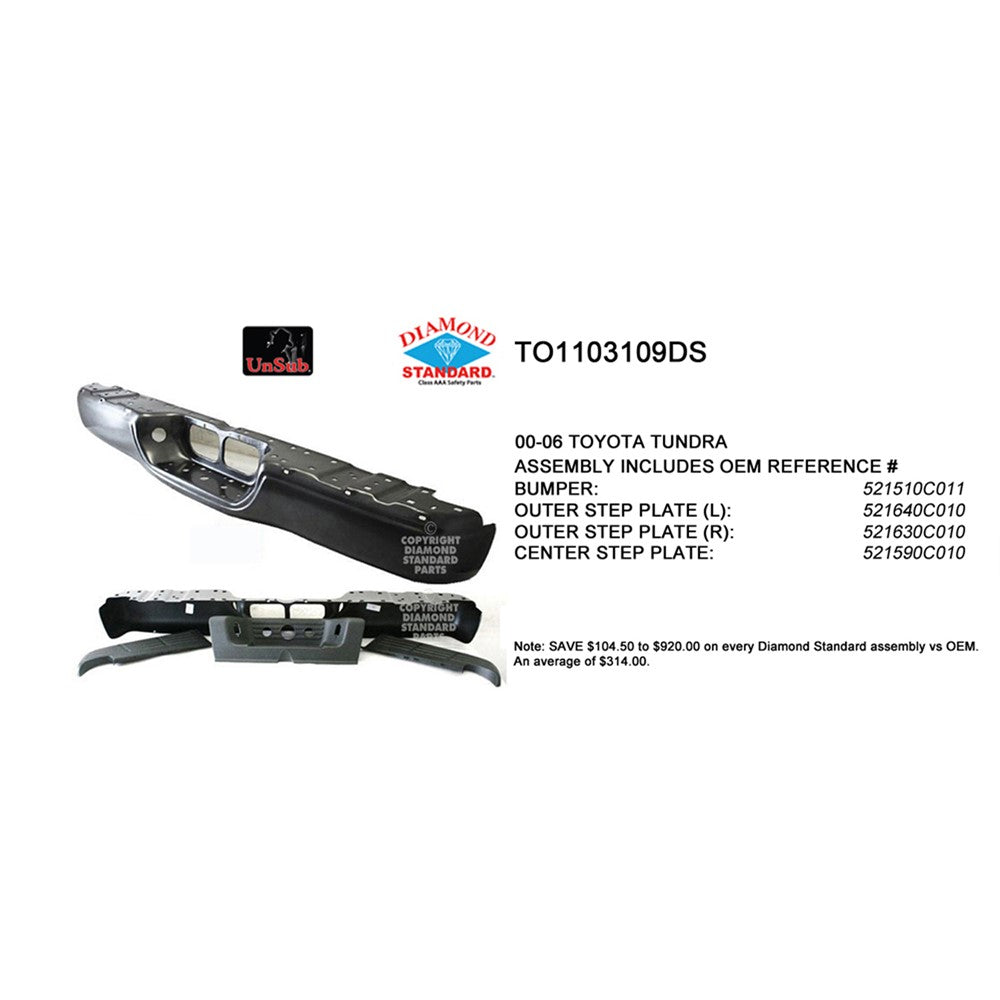 Rear Step Bumper Assembly 2000-2006 Toyota Tundra