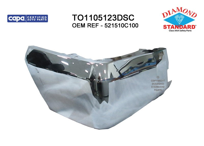 Rear Right Rear Passenger Side Bumper End 2014-2021 Toyota Tundra