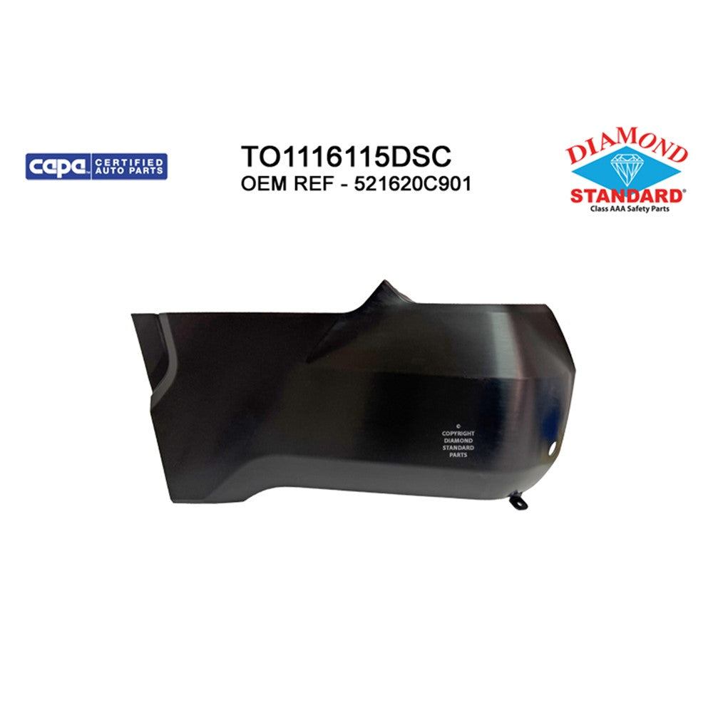 Rear Left Rear Driver Side Bumper End 2022-2025 Toyota Tundra