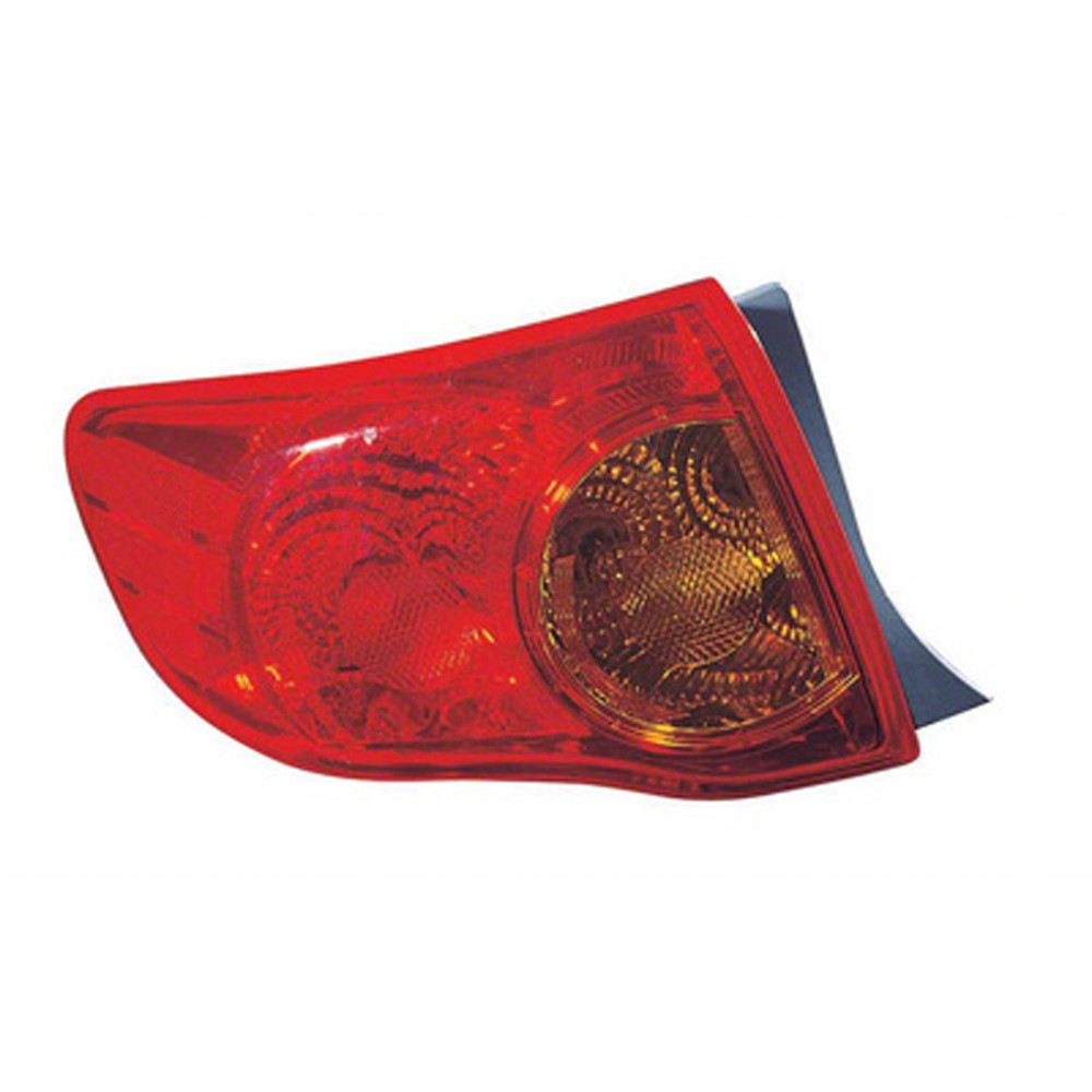 Rear Left Driver Side Outer Tail Light Lens And Housing 2009-2010 Toyota Corolla