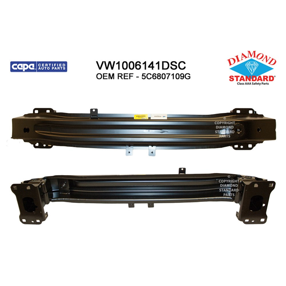 Front Bumper Impact Bar 2015-2018 Volkswagen Jetta