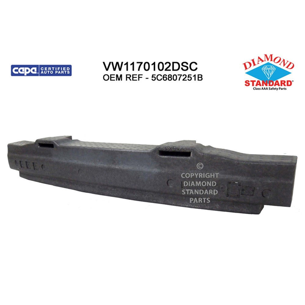 Rear Bumper Impact Absorber 2011-2014 Volkswagen Jetta