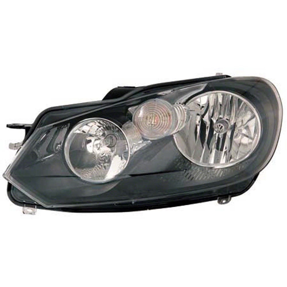 Front Left Driver Side Halogen Headlight Assembly 2010-2014 Volkswagen Golf, Gti