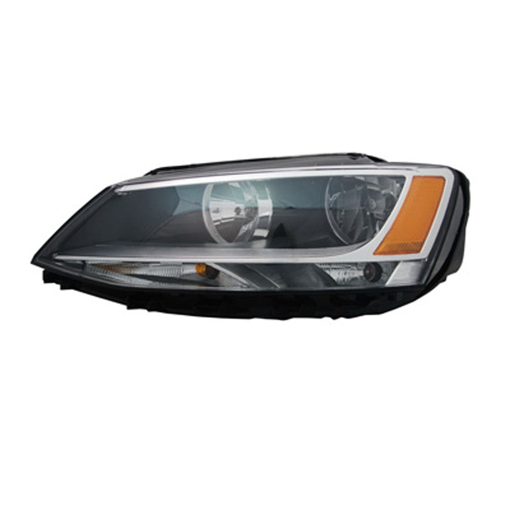 Front Left Driver Side Halogen Headlight Assembly 2011-2016 Volkswagen Jetta