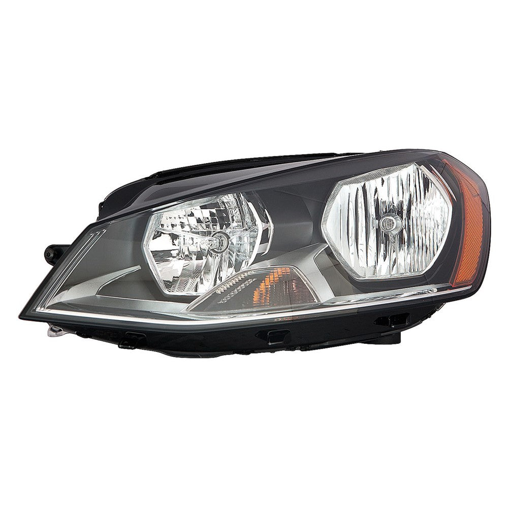 Front Left Driver Side Halogen Headlight Assembly 2015 Volkswagen Golf, Golf Sportwagen, Gti