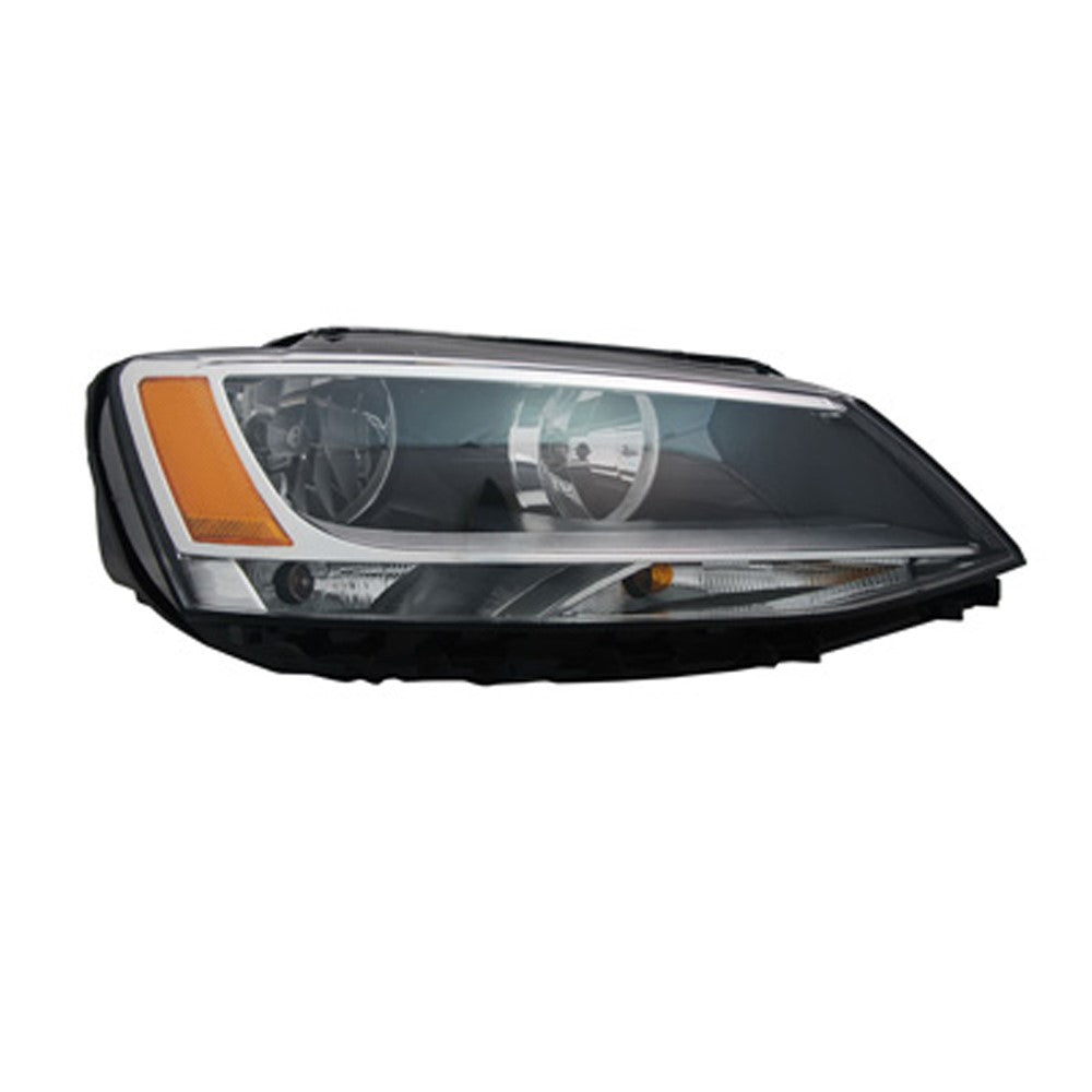 Front Right Passenger Side Halogen Headlight Assembly 2011-2016 Volkswagen Jetta
