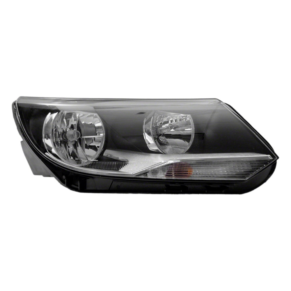 Front Right Passenger Side Halogen Headlight Assembly 2012-2018 Volkswagen Tiguan, Tiguan Limited