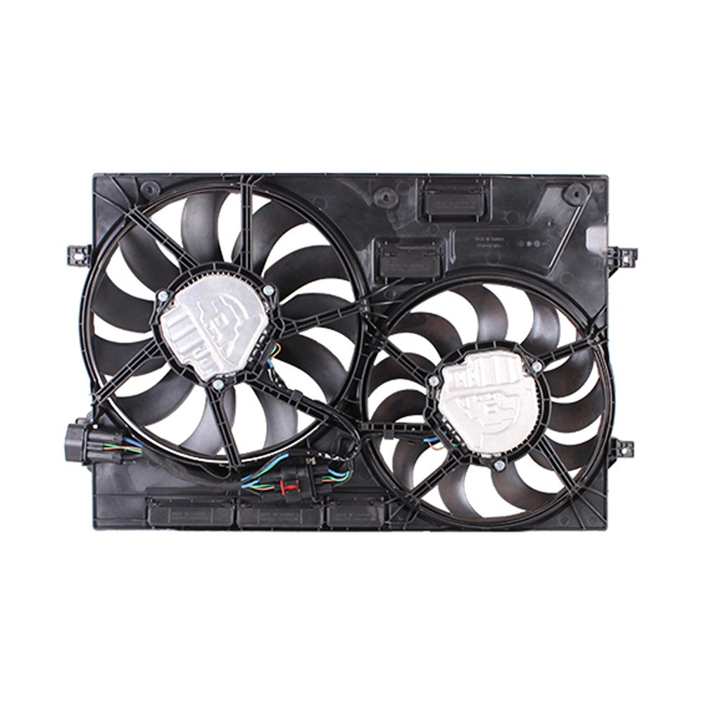 Radiator And Condenser Fan Assembly With Two Fans Side By Side 2018-2021 Volkswagen Tiguan, Arteon & Audi Q3