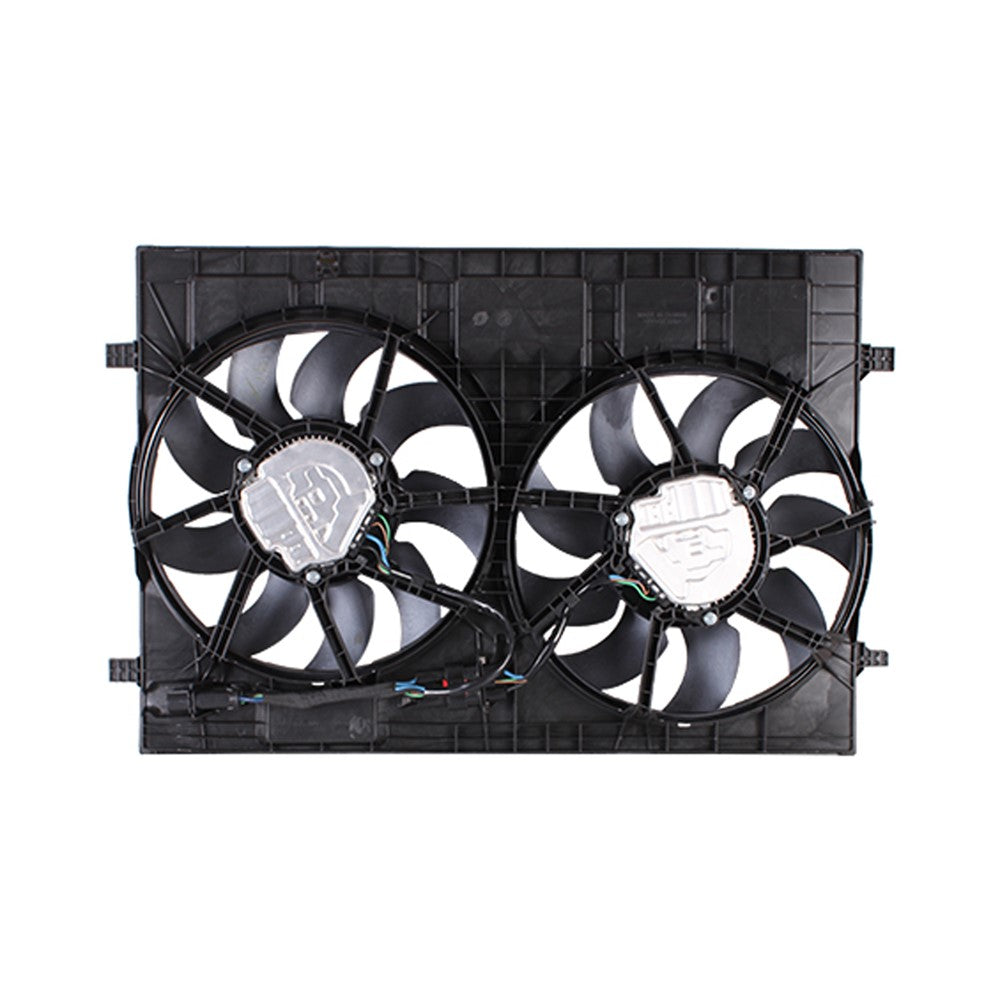 Radiator And Condenser Fan Assembly With Two Fans Side By Side Models With Trailer Hitch 2018-2022 Volkswagen Atlas, Atlas Cross Sport
