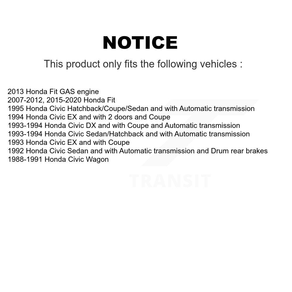 Drum Brake Hardware Kit Rear 13-H17307 For Honda Fit Civic